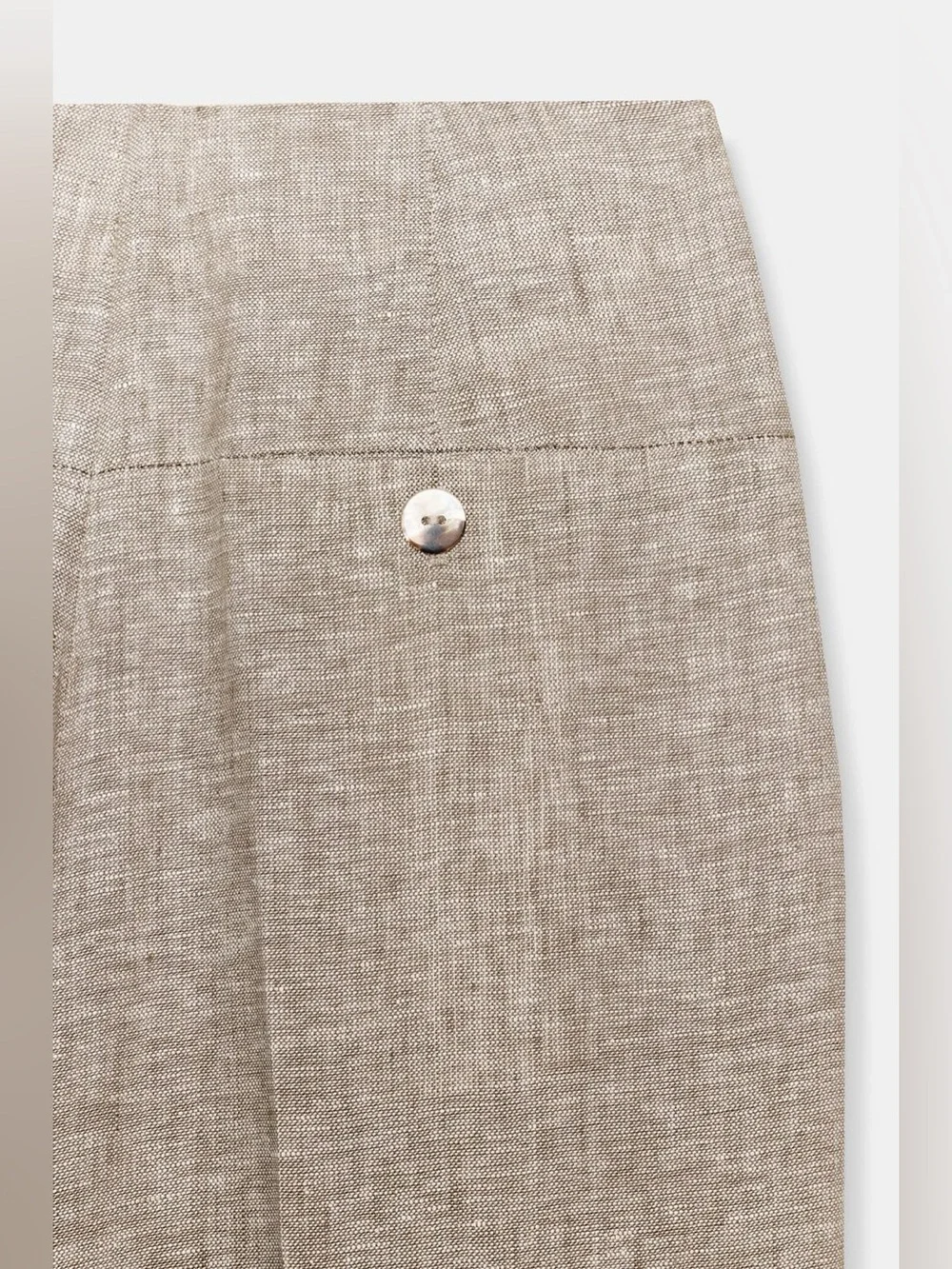 NWT. Zara Sand/Marl Straight Leg Pants/Trousers. Size M.